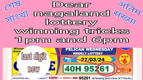 nagaland lottery last digit number|Nagaland Lottery .